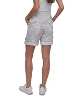 DKNY Sport by Donna Karan Smocked Waist Camo Print Convertible Cargo Shorts