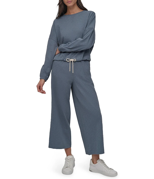 Maglione DKNY Sport Con Logo Lurex - Cotone E Pile, Stile Athletic Chic, Per Donna