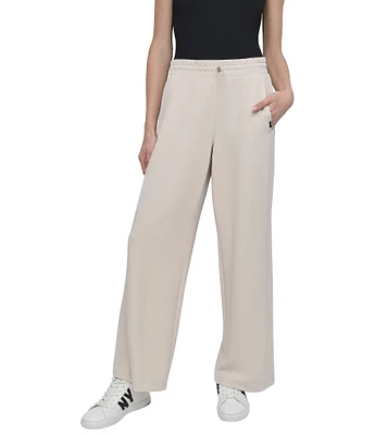 DKNY Sport by Donna Karen Highline Ribbed High Waist Wide Leg Pant