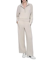 DKNY Sport by Donna Karen Highline Ribbed High Waist Wide Leg Pant
