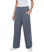 DKNY Sport by Donna Karen Highline Ribbed High Waist Wide Leg Pant