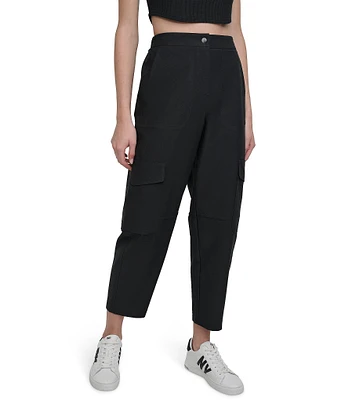 DKNY Sport by Donna Karen Knit Canvas Cargo Ankle Pant