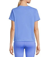 DKNY Sport by Donna Karen V-Neck Short Sleeve Slub Tee