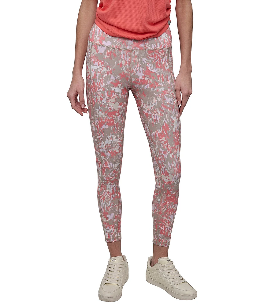 DKNY Sport Elevate Interlock High Waist 7/8 Printed Fitness Leggings