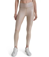 DKNY Sport by Donna Karan Foiled Fitness Shine High Waist 7/8 Tight Leggings