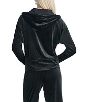 DKNY by Donna Karan Sport Platinum Velour Rib Full Zip Hoodie