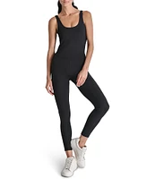 DKNY by Donna Karan Stretch Scoop Neckline Sleeveless Unitard