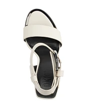 DKNY by Donna Karan Terah Leather Ankle Strap Buckle Strap Dress Sandals