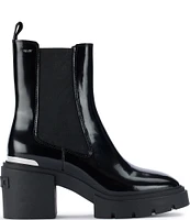 DKNY by Donna Karan Thana Patent Leather Platform Booties