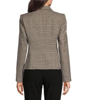 DKNY by Donna Karan Twill Plaid Notch Lapel 2-Button Blazer