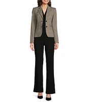 DKNY by Donna Karan Twill Plaid Notch Lapel 2-Button Blazer