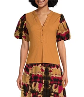 DKNY by Donna Karan V Neckline Short Sleeve Top