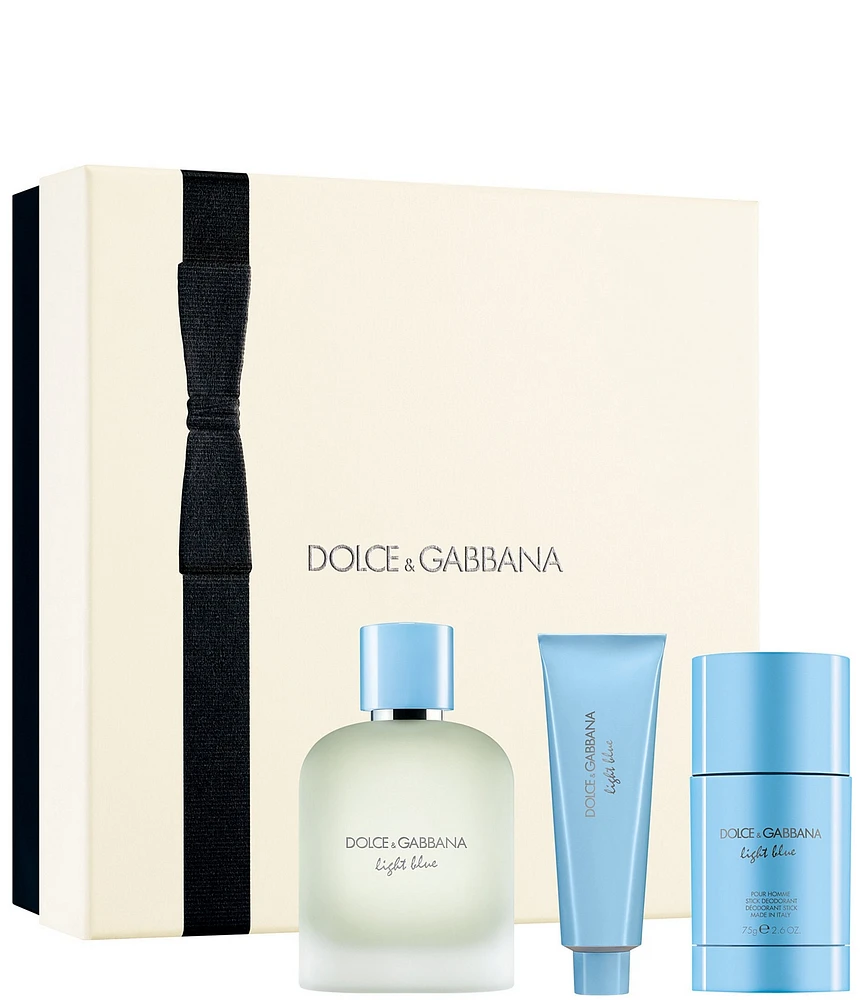 Dolce & Gabbana Light Blue Pour Homme Eau de Toilette Trio Gift Set