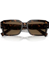 Dolce & Gabbana Men's DG4460 56mm Havana Square Sunglasses