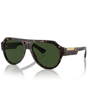 Dolce & Gabbana Men's DG4466 56mm Havana Aviator Sunglasses