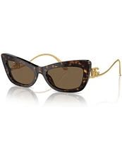 Dolce & Gabbana Women's DG4467B 55mm Havana Cat Eye Sunglasses