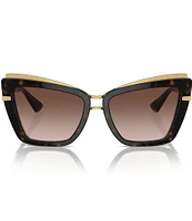 Dolce & Gabbana Women's DG4472 54mm Havana Cat Eye Sunglasses