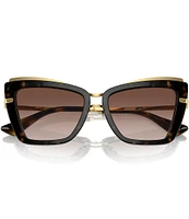 Dolce & Gabbana Women's DG4472 54mm Havana Cat Eye Sunglasses