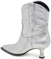 Dolce Vita Angel Metallic Leather Western Inspired Booties