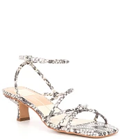 Dolce Vita Bev Embossed Leather Strappy Dress Sandals