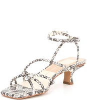 Dolce Vita Bev Embossed Leather Strappy Dress Sandals