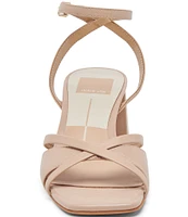 Dolce Vita Blakly Crinkle Patent Leather Ankle Strap Dress Sandals