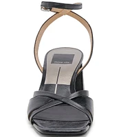 Dolce Vita Blakly Crinkle Patent Leather Ankle Strap Dress Sandals