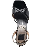 Dolce Vita Blakly Crinkle Patent Leather Ankle Strap Dress Sandals