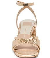 Dolce Vita Blakly Metallic Leather Ankle Strap Dress Sandals