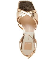 Dolce Vita Blakly Metallic Leather Ankle Strap Dress Sandals