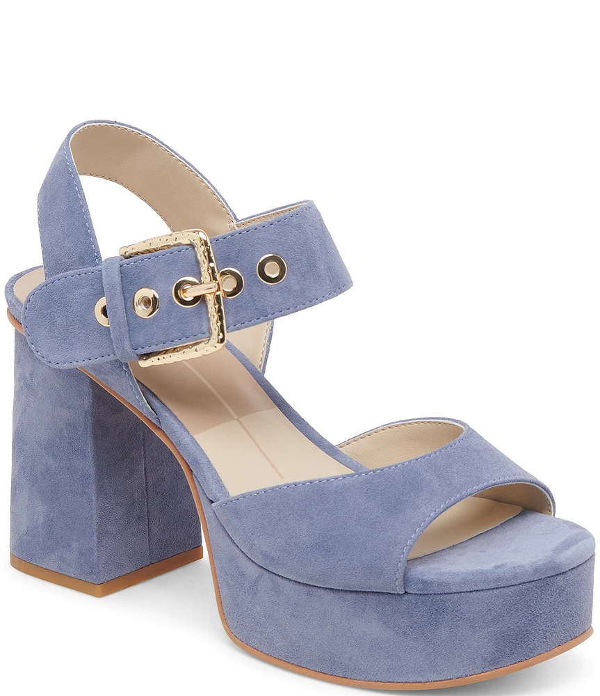 Dolce Vita Bobby Suede Ankle Strap Platform Sandals