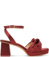 Dolce Vita Cheer Satin Ruffle Ankle Strap Platform Sandals