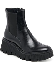 Dolce Vita Emmet H2O Water-Resistant Leather Lug Chelsea Booties