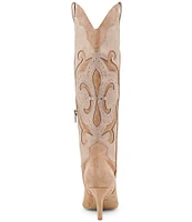 Dolce Vita Finley Stud Suede Kitten Heel Western Boots