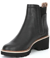 Dolce Vita Huey H2O Water-Resistant Leather Lug Sole Booties