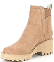 Dolce Vita Huey H2O Waterproof Suede Lug Sole Booties