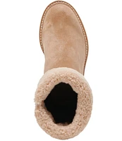 Dolce Vita Hug H2O Waterproof Suede Faux Fur Lug Sole Wedge Booties