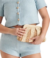 Dolce Vita Hydra Raffia Framed Clutch