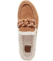 Dolce Vita Jamey Plush Suede Chain Detail Platform Loafer Mules