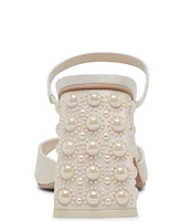 Dolce Vita Jemmy Pearl Embellished Heel Dress Sandals