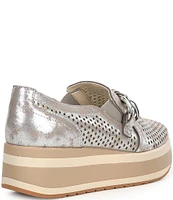 Dolce Vita Jhenee Perforated Metallic Chain Detail Platform Loafers