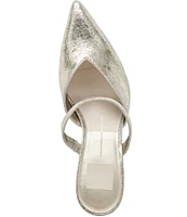 Dolce Vita Kanika Metallic Leather Pointed Toe Dress Mules