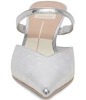 Dolce Vita Kanika Metallic Leather Dress Mules