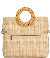 Dolce Vita Lilah Raffia O-Ring Statement Handle Shoulder Bag