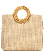Dolce Vita Lilah Raffia O-Ring Statement Handle Shoulder Bag