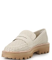 Dolce Vita Malila Perforated Nubuck Lug Sole Loafers