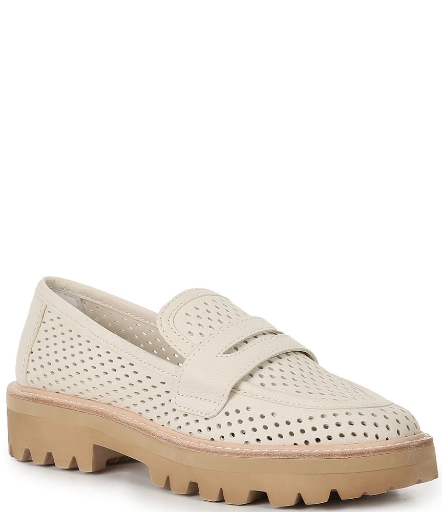 Dolce Vita Malila Perforated Nubuck Lug Sole Loafers