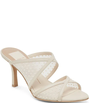 Dolce Vita Mandel Pearl Mesh Dress Sandals