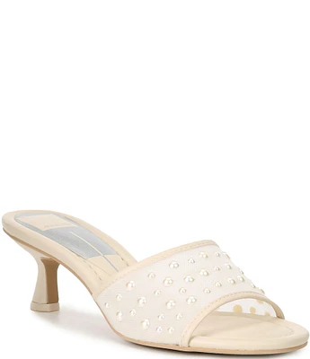 Dolce Vita Meeza Pearl Mesh Slide Sandals