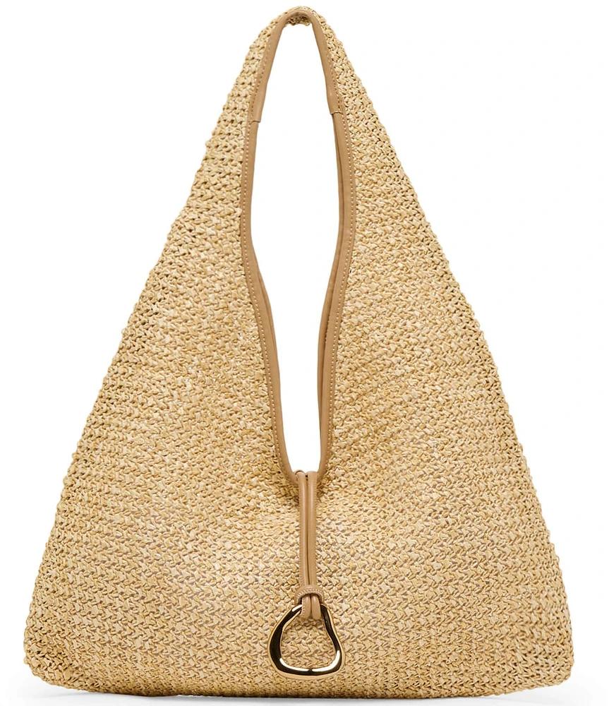 Dolce Vita Raffia Hardware Detail Hobo Bag